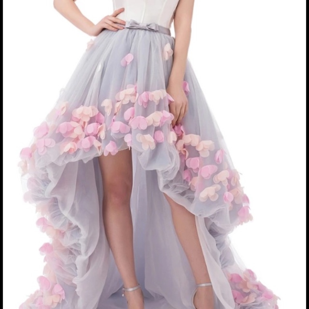 stunning evening highlow dress